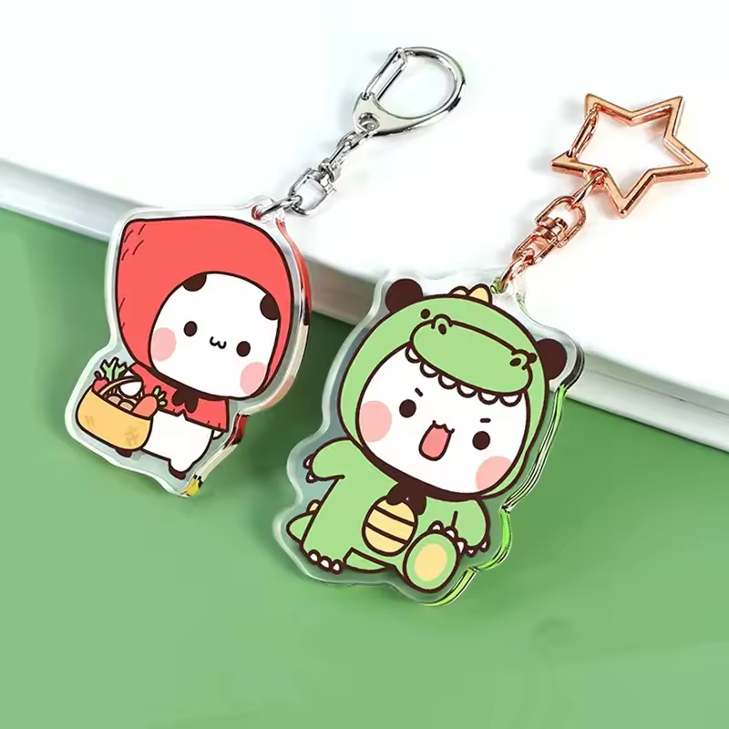 Acrylic Keychain Laser Cut Plastic Diy Customised Clear Printed Anime Gl…