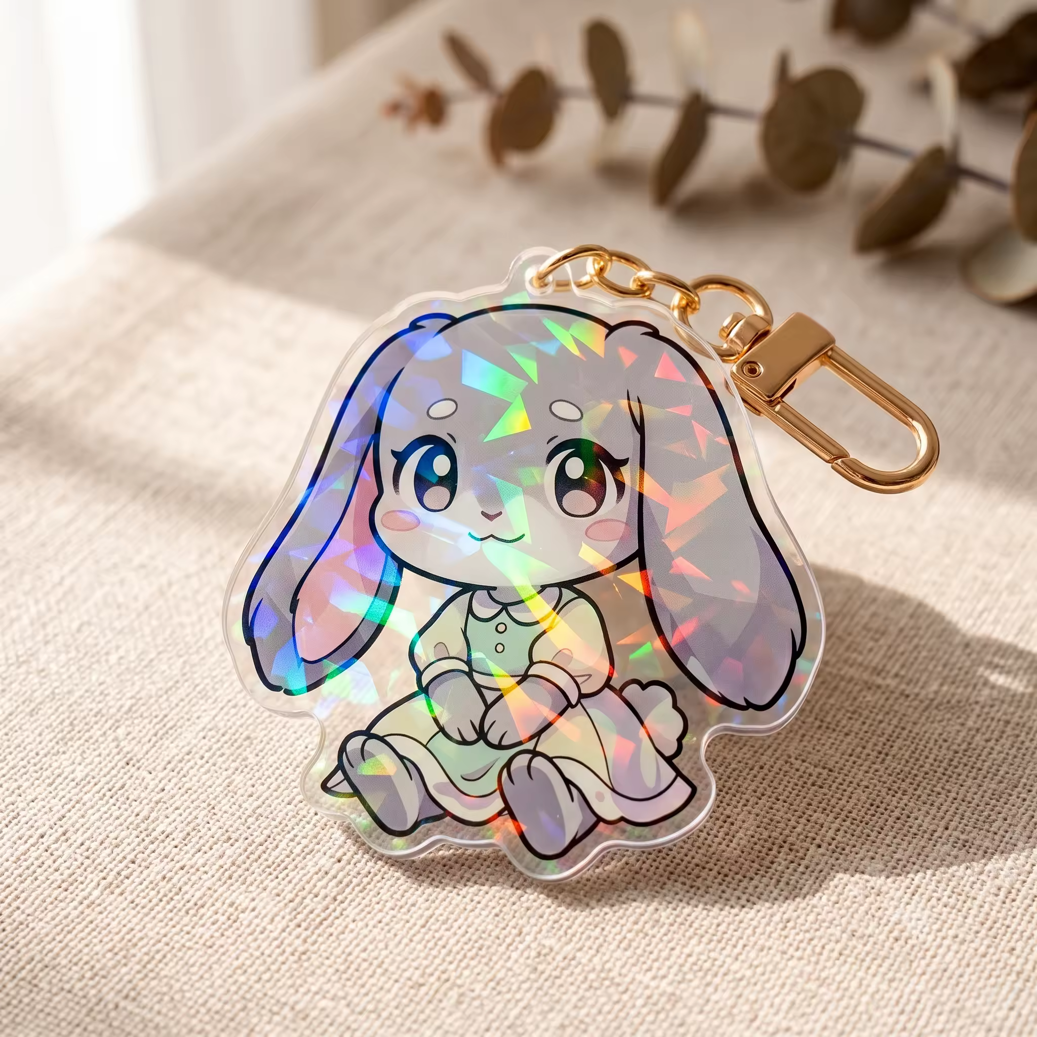 Artists - Holographic UV Print Keychain , Double-sided, Low MOQ Anime Me…
