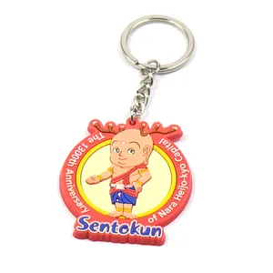Made Rubber Soft PVC Company Anniversary Souvenir Keychain