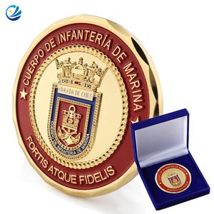 Metal Crafts 3D Logo Soft Enamel Challenge Coin Us Chile Germany Morale…