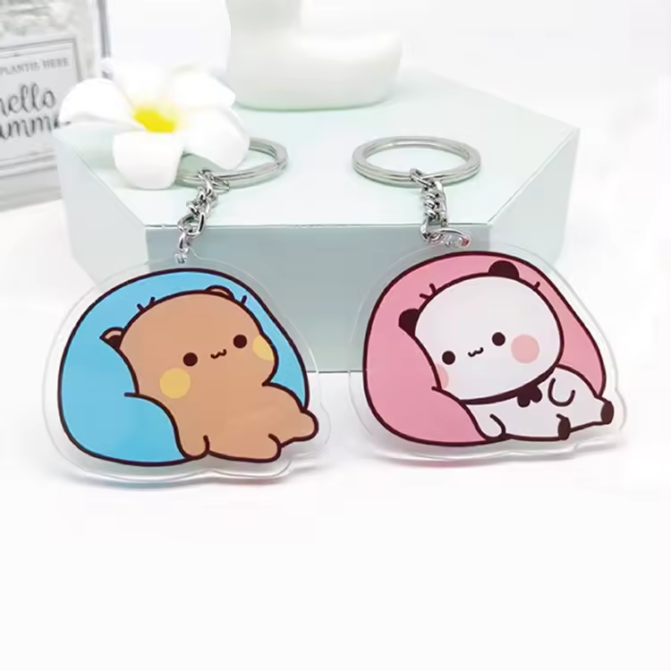 Acrylic Keychain Transparentkey Chain Rings For Anime Advertising Name D…