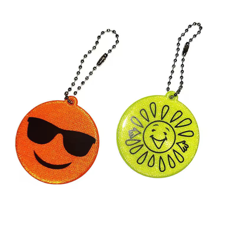 Double-sided Reflective Keychain Gipsophila PVC Pendant Cartoon Shape Re…