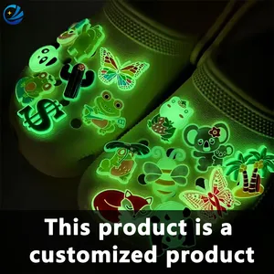 Shoes Charm Cartoon Rubber Croc Charms Glow In The Dark Crocs Charm Lumi…