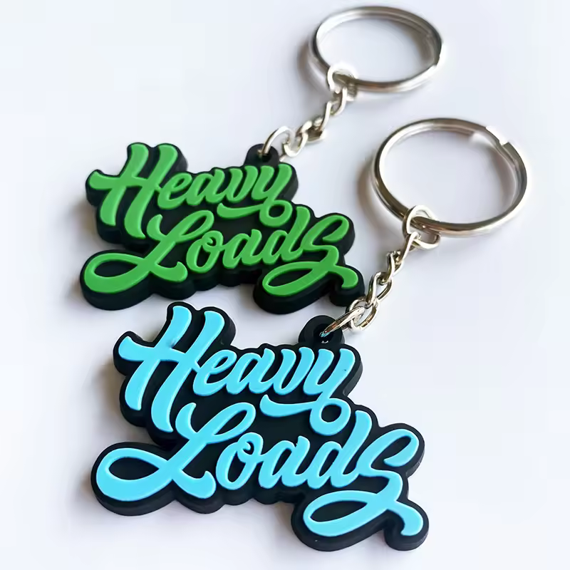 Oem No Minimum Logo Rubber 3D Soft Trendy PVC Keychain Key Ring