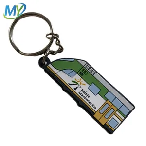 Design Make Your Own Soft PVC Rubber Train Keychain For