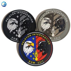 French Morale Patches Soft PVC Badge High Quality Plastic Patch PVC Rubb…