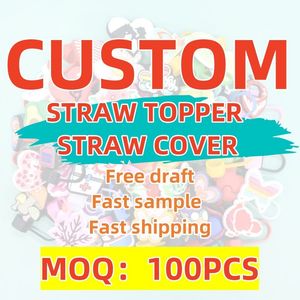 Food-Grade Liquid Silicone Tumbler Straw Topper Charm Cap