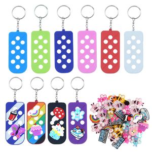Multi-Hole Soft PVC Luggage Tag & DIY Charm Strap