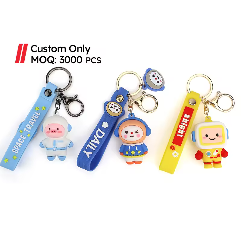 MOQ 3000 Pcs FAMA Anime Cartoon 3D Eco-friendly Zinc Alloy Silicone Cara…