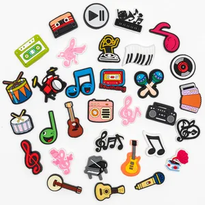 Music Croc Charms 32PCS Rapper Croc Charms Music Croc Pins Shoe Charms C…