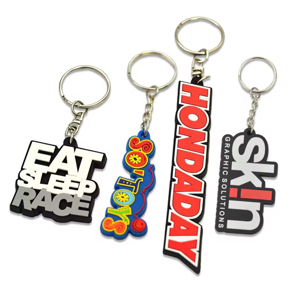No Minimum 2D/3D Soft Pvc Keychains , Promo Gifts Make Rubber Customised…