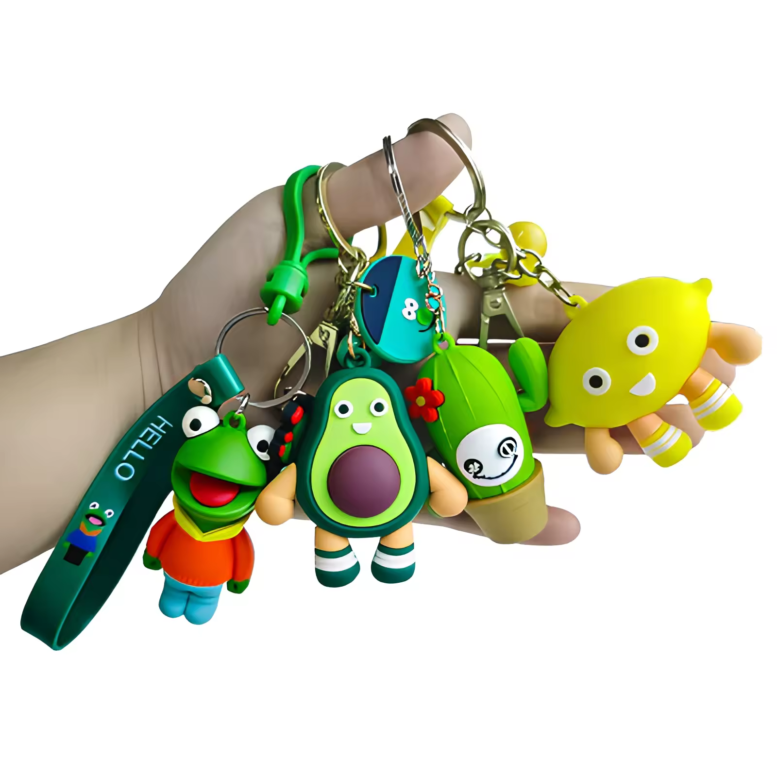 Gift 3D Keychain Rubber PVC Anime Key Ring 3D Cartoon Keychain Chinese M…