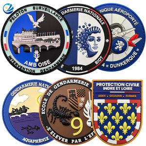 PVC Tactical French Morale Patches Making Machine Sew-on Embossed Securi…