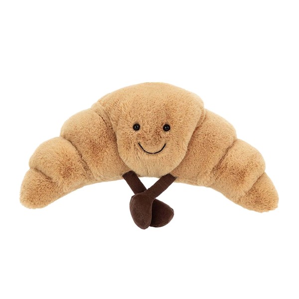 Amuseable Golden Crisp French Croissant Plush with Booties