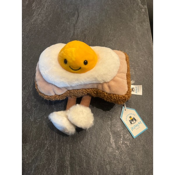 Sunny-Side-Up Fried Egg with Golden Yolk Squeeze Mascot