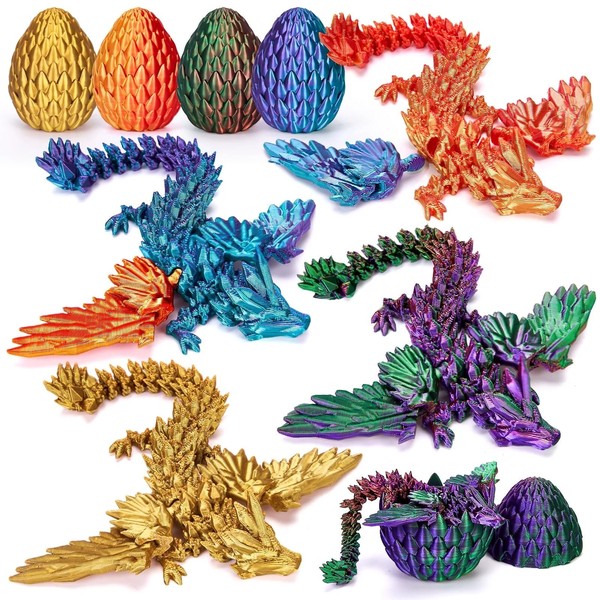 Glow-in-the-Dark Noctilucent Winged Articulated Celestial Dragon