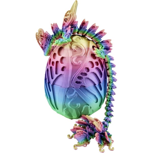 Tricolor Co-Extrusion Chameleon Articulated Gem Dragon & Egg