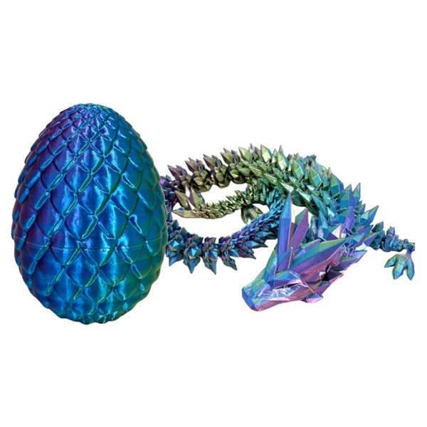 Articulated Oceanic Water Serpent Dragon with Flexible Fin Segments