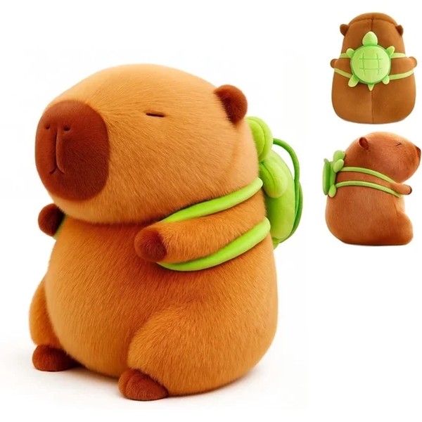 Capybara Plush Backpack with Detachable Turtle Shell Bag