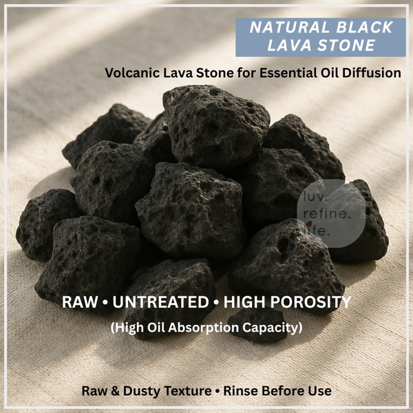 Volcanic Black Basalt Essential Oil Diffuser Ambient Lamp