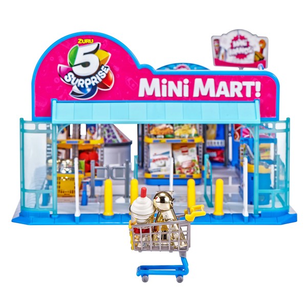 Miniature Supermarket Shopping Cart & Shelving Display Kit