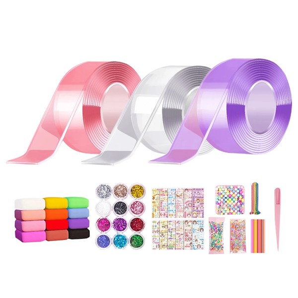 Pastel Color Nano Tape 4-Pack (Pink, Mint, Lilac, Sky Blue)