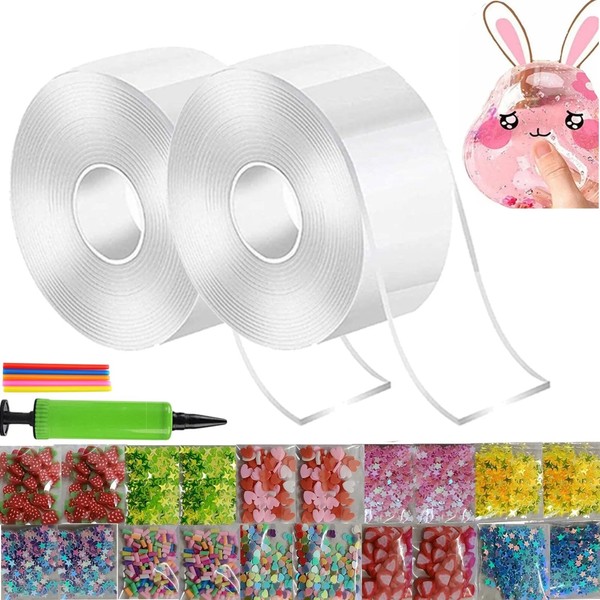 Manual Syringe Air Pump & Neon Glitter Sequins Starter Pack