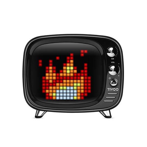 Vintage Micro CRT TV Pixel Display Desk Clock & Speaker