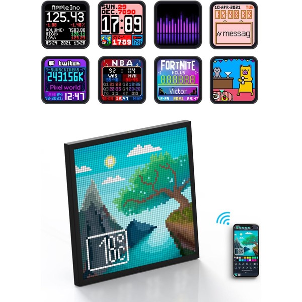 64x64 Pixel Art Digital Ambient Wall Frame & Desk Monitor