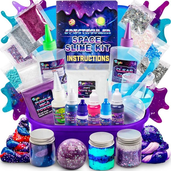 Cosmic Galaxy Glow-in-the-Dark Butter Slime Party Tub