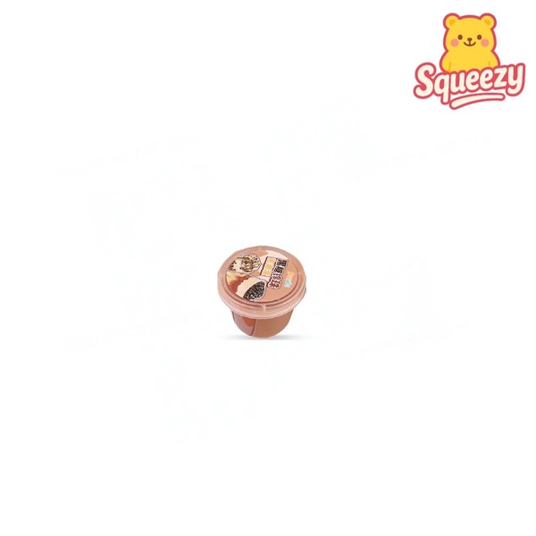 Brown Sugar Boba Tapioca Pearl Slime Set with Straw