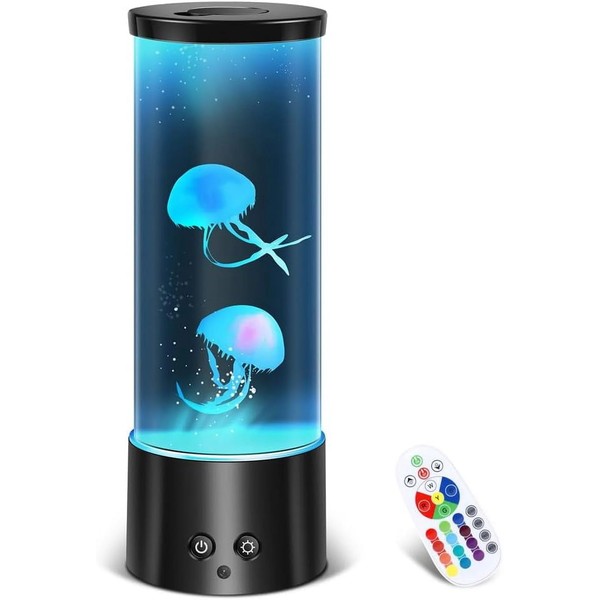 Tower Cylinder 35cm Realistic Floating Jellyfish RGB Mood Lamp