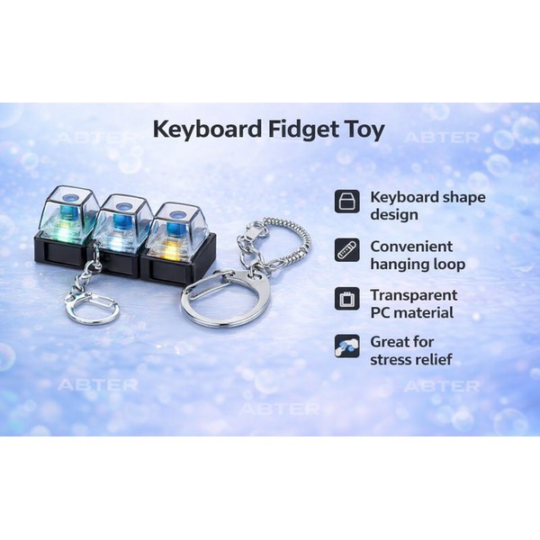 Pocket Dual-Switch Click-Clack EDC Keyring with Clip