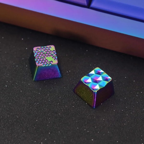 Custom Laser-Engraved Titanium Keycap Switch Keychain
