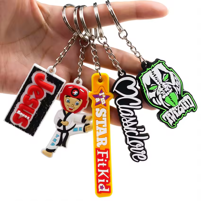 2d/3d Soft Rubber Key Chain Silicone Keyring Plastic Pvc Key Holder Chai…