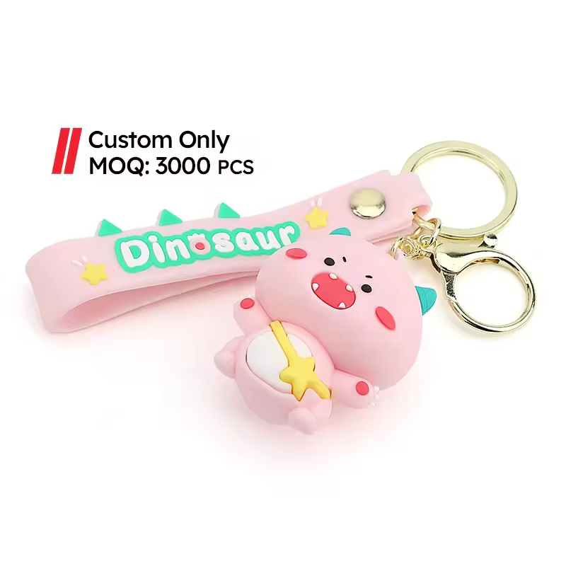 Cute Cartoon 3D Figure Rubber Keychain Soft Pvc Keyring Anime Character…