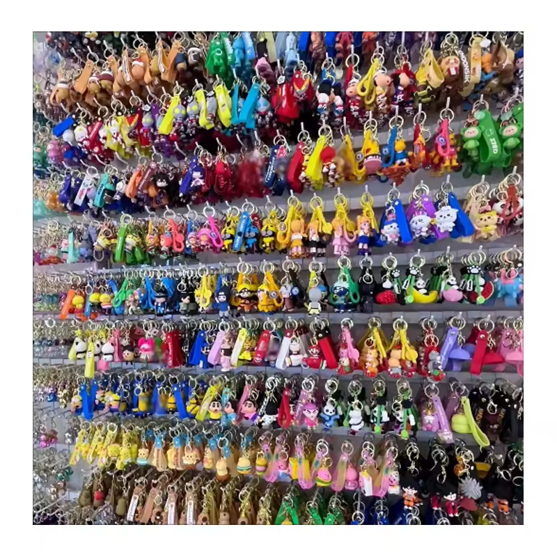 Cute Cartoon Clear Transparent Rubber Soft Pvc Key Chain Toys Keychain A…